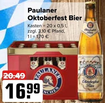 Logo Getränkemarkt Paulaner Oktoberfest Bier 20x0,5 L Angebot