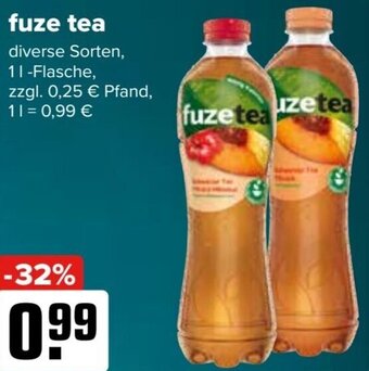 Logo Getränkemarkt fuze tea 1 L Flasche Angebot