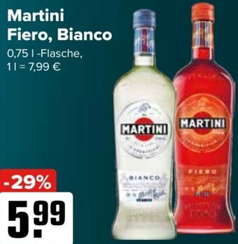 Logo Getränkemarkt Martini Fiero, Bianco 0,75 L Flasche Angebot