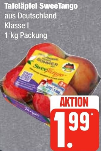 Edeka Frischemarkt Tafeläpfel SweeTango 1 kg Packung Angebot