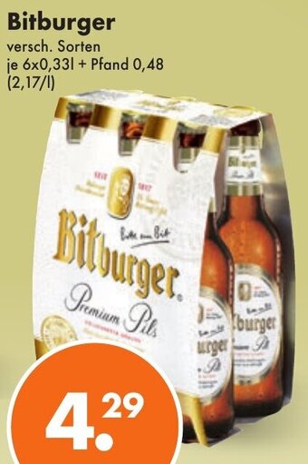 Trink und Spare Bitburger 6x0,33 L Angebot