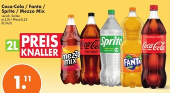 Trink und Spare Coca-Cola / Fanta / Sprite / Mezzo Mix 2,0 L Angebot