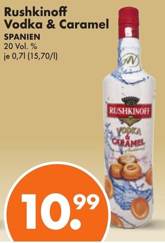 Trink und Spare Rushkinoff Vodka & Caramel 0,7 L Angebot