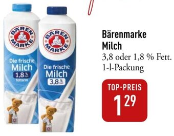 Galeria Markthalle Bärenmarke Milch 1 L Packung Angebot