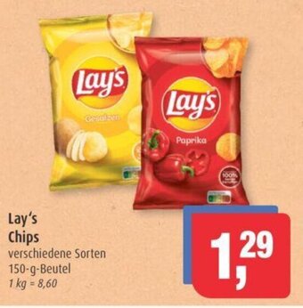 Markant Lay's Chips verschiedene Sorten 150-g Angebot