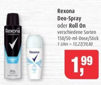 Markant Rexona Deo-Spray oder Roll On verschiedene Sorten 150/50-ml Angebot