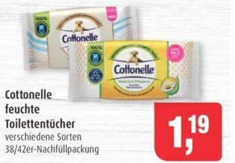 Markant Cottonelle feuchte Toilettentücher verschiedene Sorten 38/42er-Nachfüllpackung Angebot