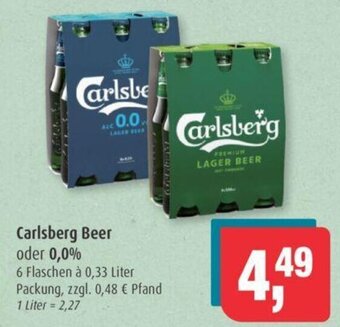 Markant Carlsberg Beer oder 0,0% 6*330ml Angebot