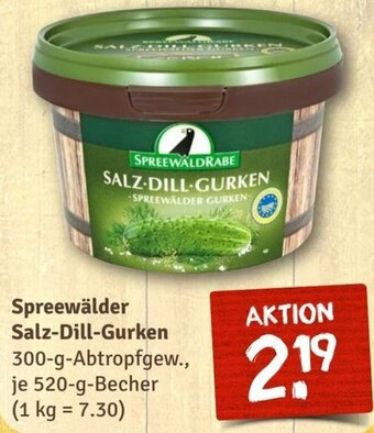 nahkauf Spreewälder Salz-Dill Gurken 520 g Becher Angebot