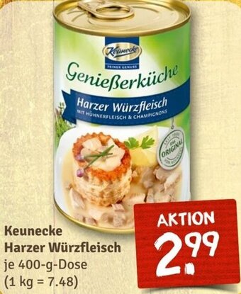 nahkauf Keunecke Harzer Würzfleisch 400 g Dose Angebot