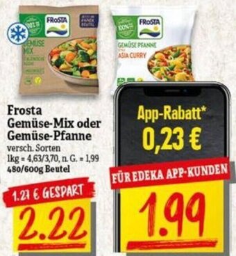 NP Discount Frosta Gemüse-Mix oder Gemüse-Pfanne 480/600g Beutel Angebot