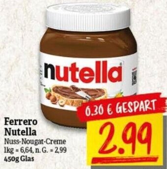 NP Discount Ferrero Nutella 450g Glas Angebot