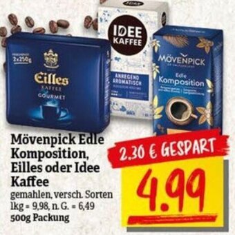 NP Discount Mövenpick Edle Komposition, Eilles oder Idee Kaffee 500 g Packung Angebot
