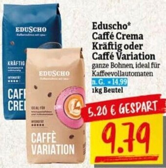 NP Discount Eduscho Caffé Crema Kräftig oder Caffé Variation 1kg Beutel Angebot