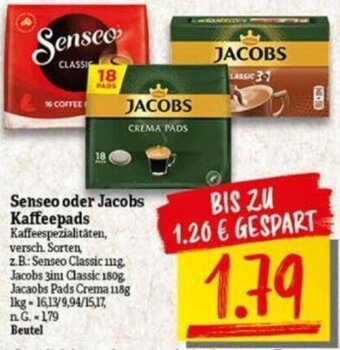 NP Discount Senseo oder Jacobs Kaffeepads Angebot