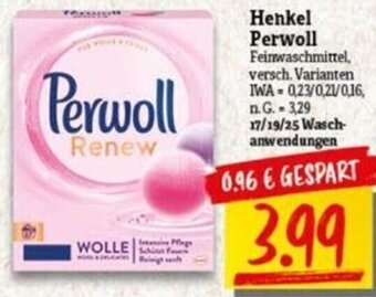 NP Discount Henkel Perwoll Feinwaschmittel 17/19/25 Waschanwendungen Angebot