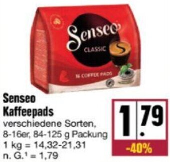 nah & gut Senseo Kaffeepads 84-125 g Packung Angebot