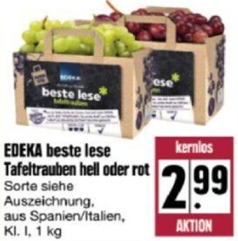 nah & gut EDEKA beste lese Tafeltrauben hell oder rot 1 kg Angebot