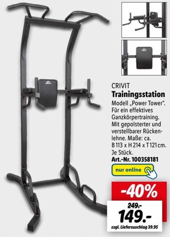 Lidl CRIVIT Trainingsstation Angebot