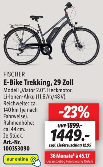 Lidl FISCHER E-Bike Trekking, 29 Zoll Viator 2.0 Angebot