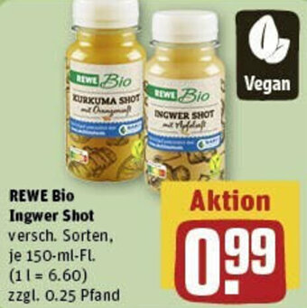 REWE REWE Bio Ingwer Shot 150 ml Fl. Angebot