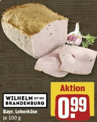 REWE Bayr. Leberkäse 100 g Angebot