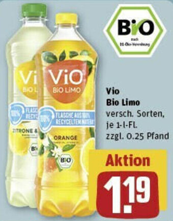REWE Vio Bio Limo 1 L-Fl. Angebot