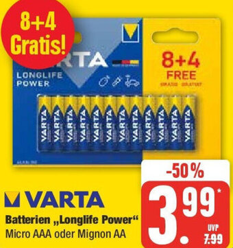 Edeka VARTA Batterien Longlife Power Angebot