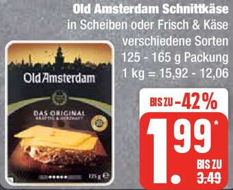 Edeka Old Amsterdam Schnittkäse 125 - 165 g Packung Angebot