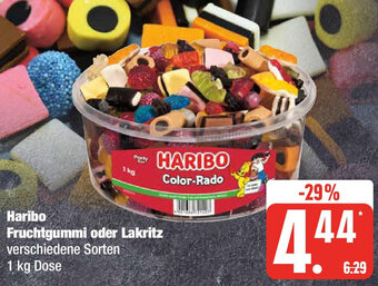 Edeka Haribo Fruchtgummi oder Lakritz 1 kg Dose Angebot