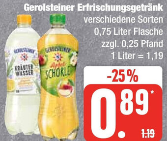 Edeka Gerolsteiner Erfrischungsgetränk 0,75 Liter Flasche Angebot