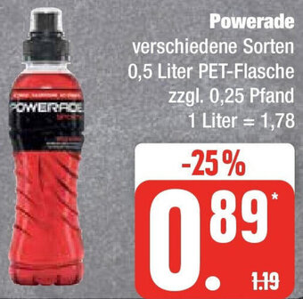 Edeka Powerade 0,5 Liter PET-Flasche Angebot