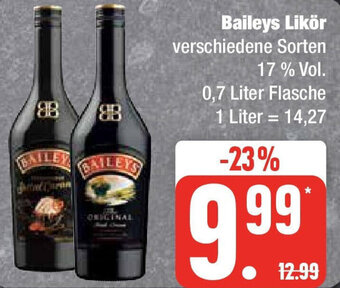 Edeka Baileys Likör 0,7 Liter Flasche Angebot