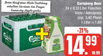 Edeka Carlsberg Beer 24 x 0,33 Liter Flaschen Angebot