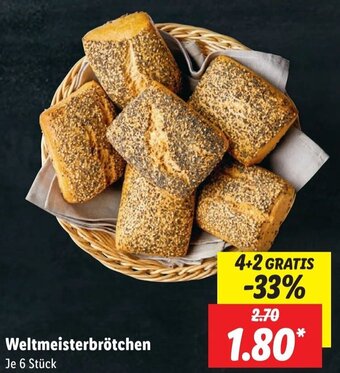 Lidl Weltmeisterbrötchen 6 Stück Angebot
