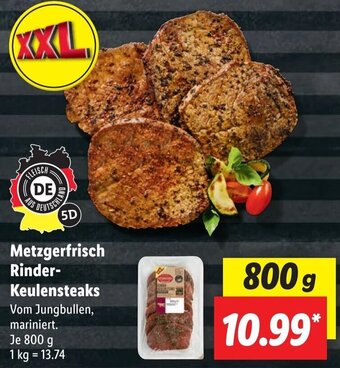 Lidl Metzgerfrisch Rinder Keulensteaks 800 g Angebot