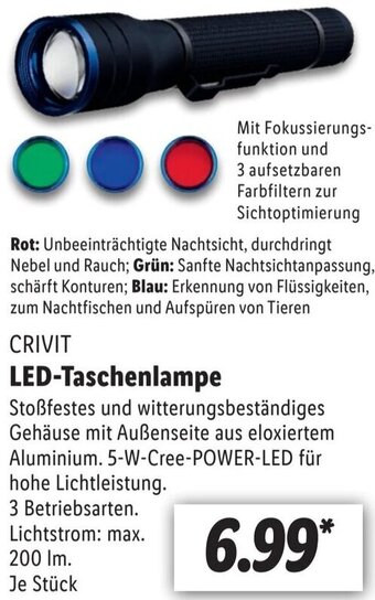 Lidl CRIVIT LED-Taschenlampe Angebot