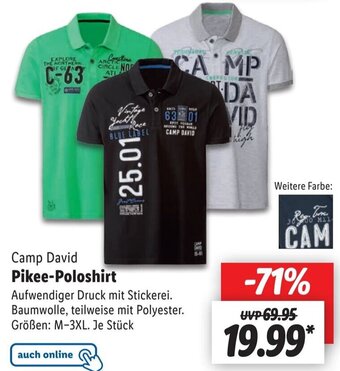 Lidl Camp David Pikee-Poloshirt Angebot