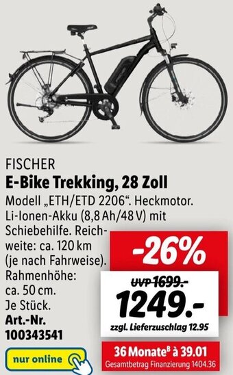 Lidl FISCHER E-Bike Trekking, 28 Zoll Angebot