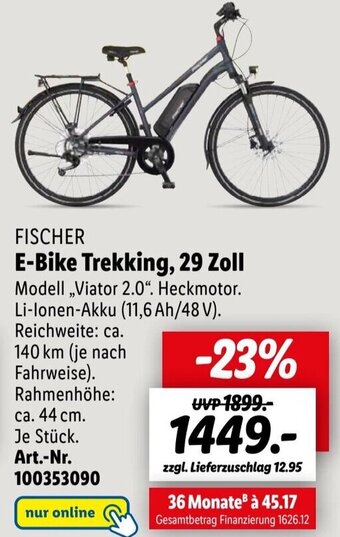 Lidl FISCHER E-Bike Trekking, 29 Zoll Angebot