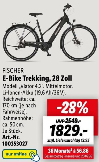 Lidl FISCHER E-Bike Trekking, 28 Zoll Angebot