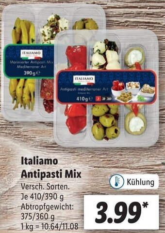 Lidl Italiamo Antipasti Mix 410/390 g Angebot