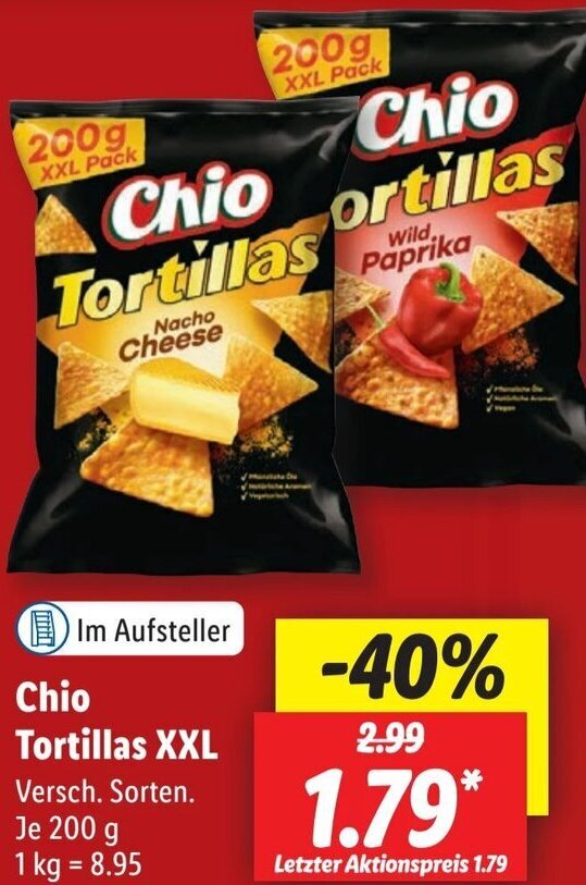 Chio Tortillas XXL 200 g Angebot bei Lidl