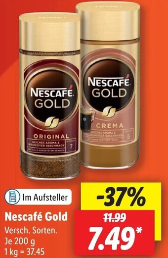 Lidl Nescafé Gold 200 g Angebot