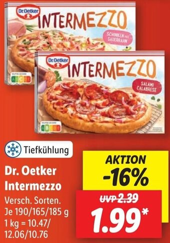 Lidl Dr. Oetker Intermezzo 190/165/185 g Angebot