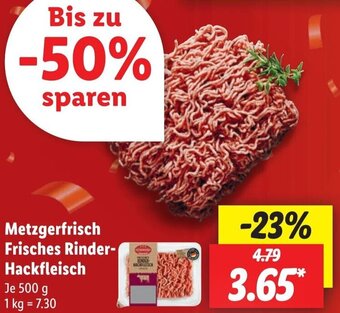 Lidl Metzgerfrisch Frisches Rinder Hackfleisch 500 g Angebot