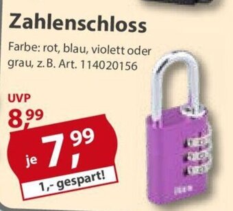 Sonderpreis Baumarkt Zahlenschloss Angebot