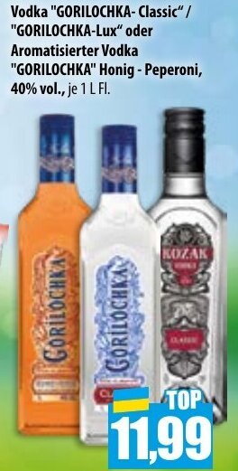 Mix Markt Vodka "GORILOCHKA-Classic" / "GORILOCHKA-Lux" 1 L-Fl. Angebot