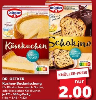 Kaufland DR. OETKER Kuchen-Backmischung 475-580 g Packg. Angebot