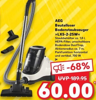 Kaufland AEG Beutelloser Bodenstaubsauger LX5-2-2SW Angebot